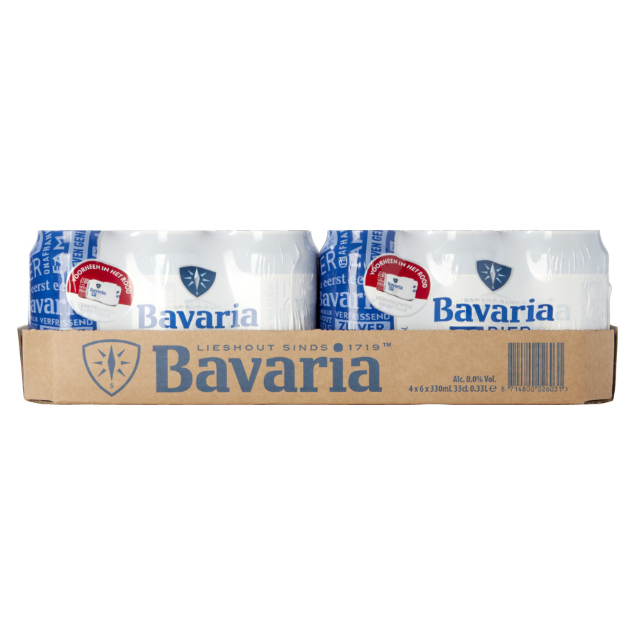 BAVARIA BIER 0.0% 33CL 4X6