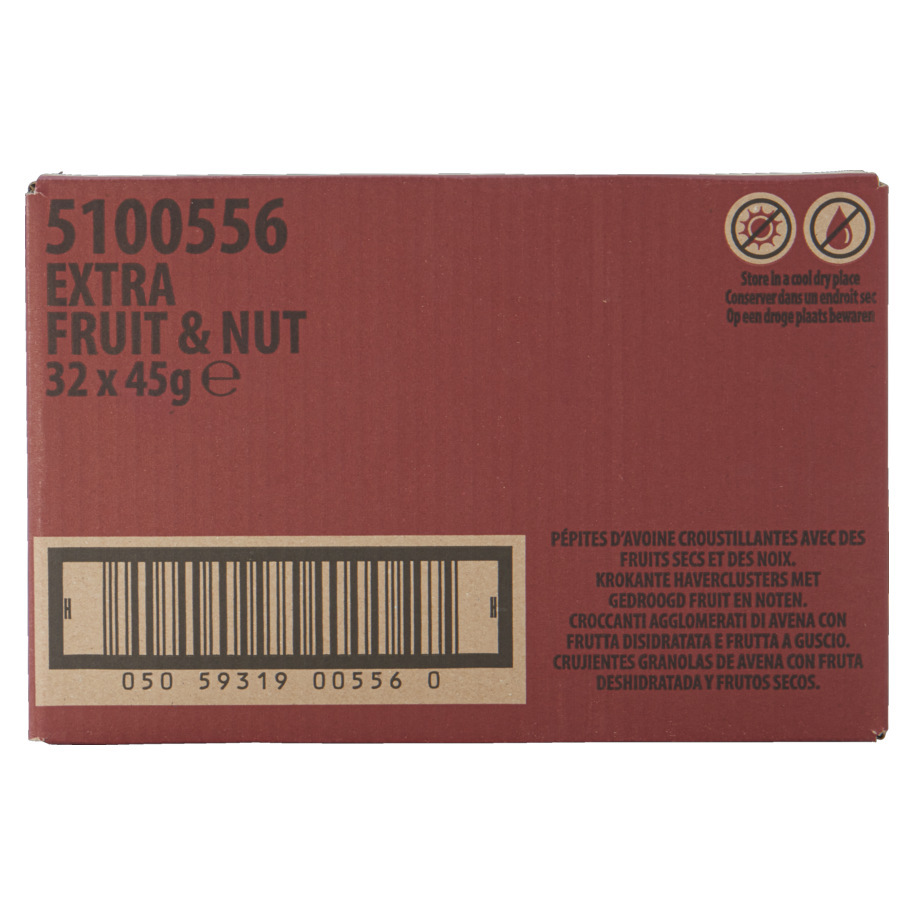 CRUNCHY MUESLI EXTRA FRUIT & NUTS 45GR