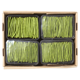 Haricots verts fins laves