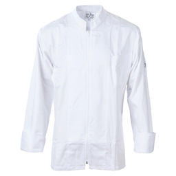 Chef's jacket monza met zipper white x5