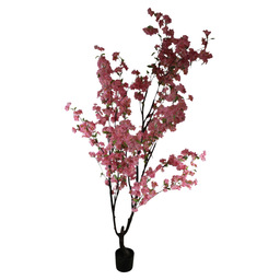 Arbre artificiel fleurs de pêcher rose H200cm