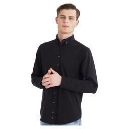 Le button down shirt travel noir-m(maat3