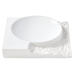 Terra square plate 20 h3cm white