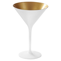Cocktailglas olympic wit/goud 24cl