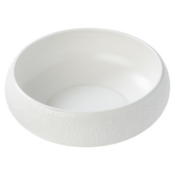 Curved bowl vulcanic white 19.5 x 6,7 cm