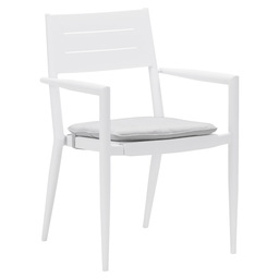 Next terrasse fauteuil-alu blanc+coussin