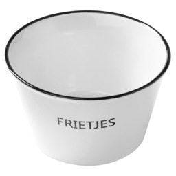 Bowl with text 'frietjes'  d13xh7,5cm