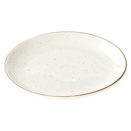 Plate rustic coup surface 19cm white