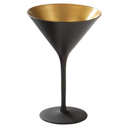 Cocktailglas olympic zwart/goud  24cl