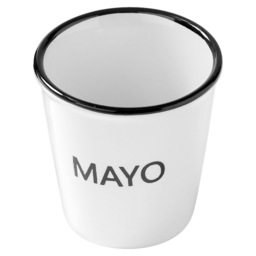 Cup with text 'mayo' d4.9xh4.9cm