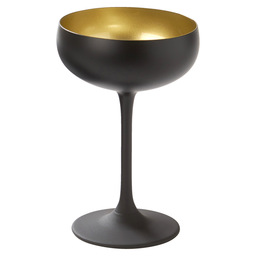 Champagnecoupe olympic black / gold 23cl