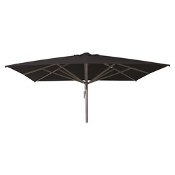 Liva parasol 4x4m z.volant plat./zwart