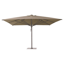 Liva parasol 4x4m z.volant plat./taupe