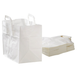 Carrier bag white paper 26x17x25cm
