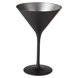 Cocktailglas olympic 24cl zwart/zilver