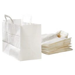 Carrier bag white paper 32x17x25cm