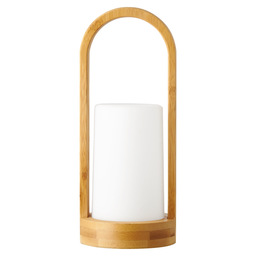 Candle holder bamboo easy 24x10cm