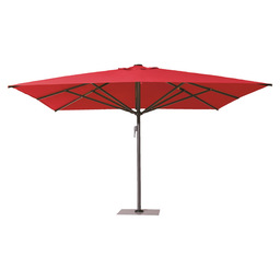 Liva parasol 4x4m s.volant plat./rouge