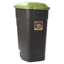 Afvalbak verrijdbaar 110l zwart-groen
