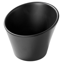 Bowl schuin- matte black 12cm melamine
