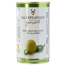 Grüne Oliven mit Jalapeño