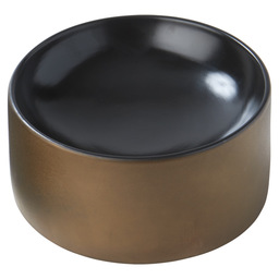 Tower plate black satin / gold 16 x 7,8