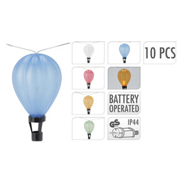 Partylight luchtballon 10 lamps gekleurd