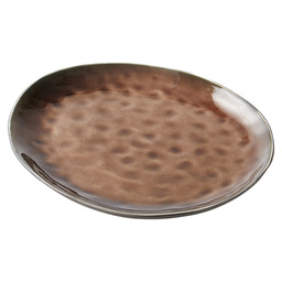 Assiette ovale 28 x 23,5 cm pure brun fl