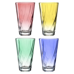 Longdrinkglas Twist 300 ml 4 kleuren
