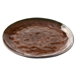 Assiette ronde 20,5 cm pure brun flamme