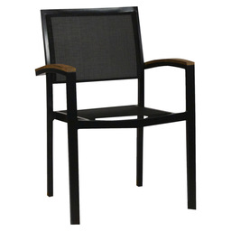 Cenon-a armchair black - black textilene