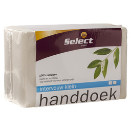 Handdoek 24x21,6cm intervw wit *select*