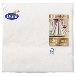 Serviette elegance lily 48 x 48 blanche