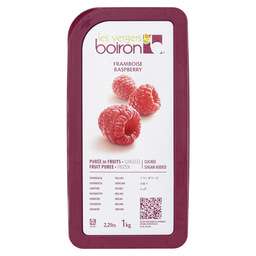 Frozen fruit puree with added sugar: ras