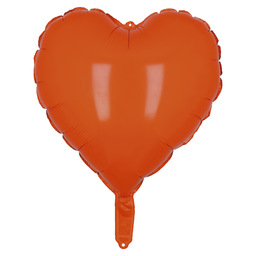Folieballon hart oranje 40x45cm