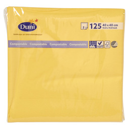 Servet papier 40cm/2l 1/4v geel