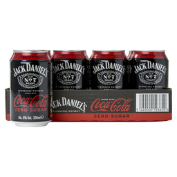 Jack daniels & coca-cola zero mix 33cl