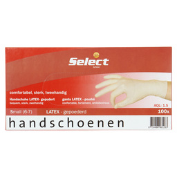 Handschoen latex mp wit s select