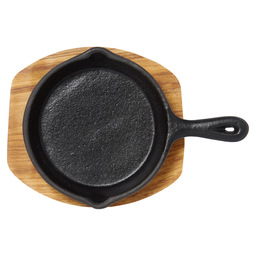 Serving pan cast iron mini round 10,5cm