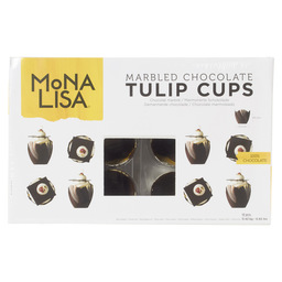Chocolade tulpvormige cups medium gemarmerd