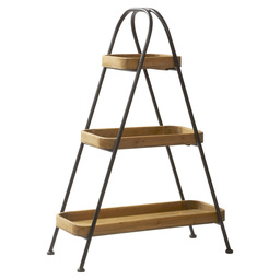 Etagere holz/metall 3-delig 71x43x103cm