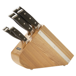 Integra knife block 8-part oak wood