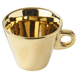 Cappuccinokop goud