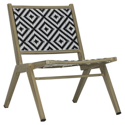 Javi-i terrasstoel bamboo/zwart-wit