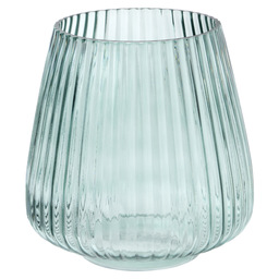 Point-virgule vase aus glas grün ø 17.7c