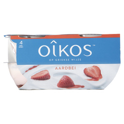 Greek yoghurt aardbei 4x115gr