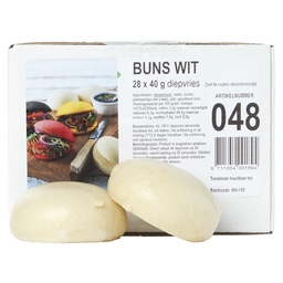 Steamed buns  white 40gr