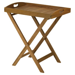 Table d'appoint en bois avec plateau amovible pliable