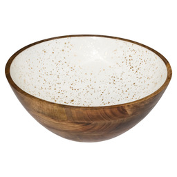 Wooden bowl white ø30x10 cm