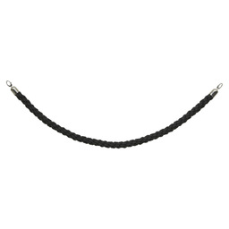Demarcation cord chrome rope black